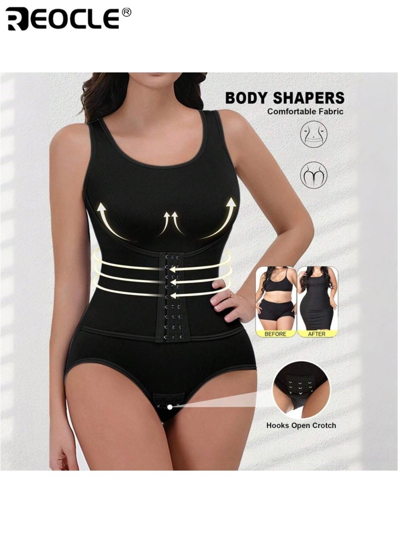 REOCLE Women's Shapewear Bodysuit High Compression Tummy Control and Butt Lifting Full Back Support Sleeveless Design for Body Contouring and Smoothing - Image 3