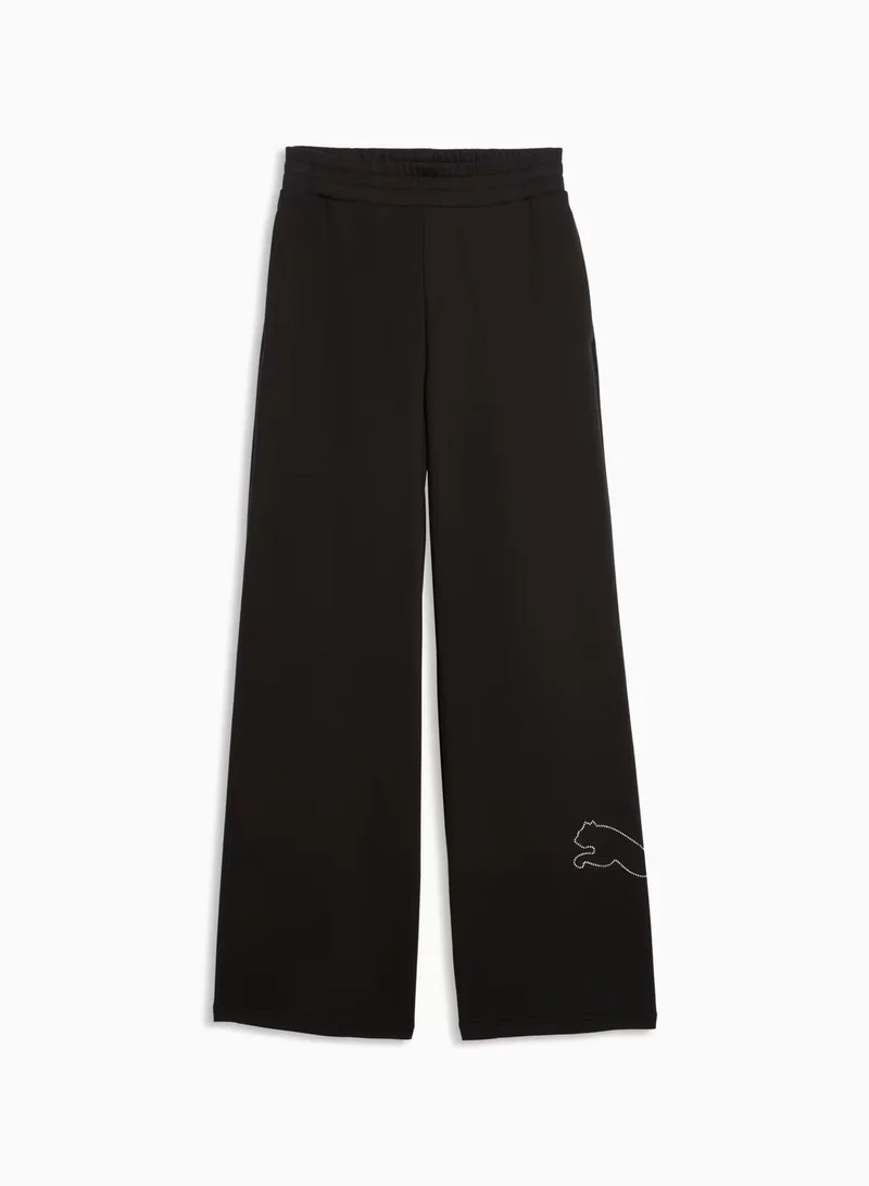 PUMA  Bedazzled Comfort High-Waist Wide Leg Pants for Women | Best Price UAE