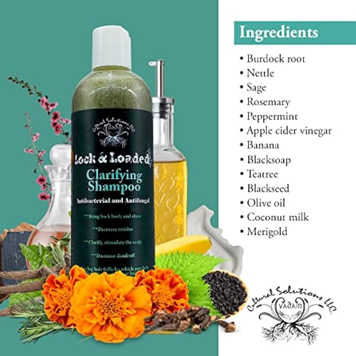 Yadain Locked N Loaded Clarifying Shampoo for Oily Hair And Scalp - Refreshes Scalp & Removes Buildup Shampoo For All Hair Types, 12oz - Image 5