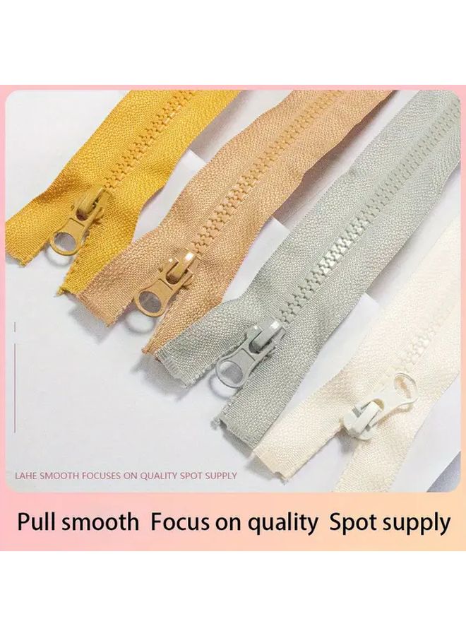 Black Resin Double Opening Zipper 100cm Hard Coarse Tooth Multi Size - Image 4