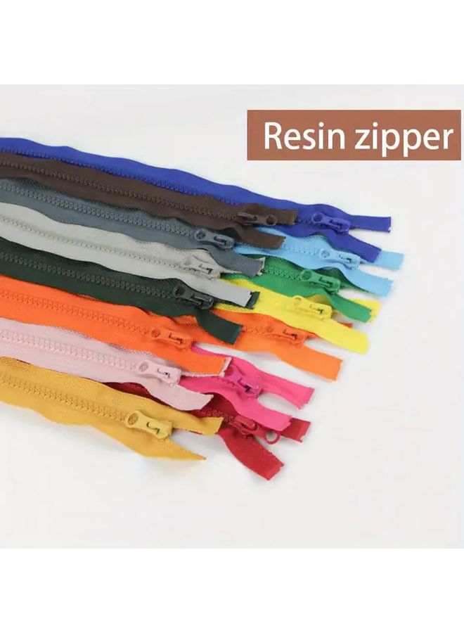 Black Resin Double Opening Zipper 100cm Hard Coarse Tooth Multi Size - Image 2
