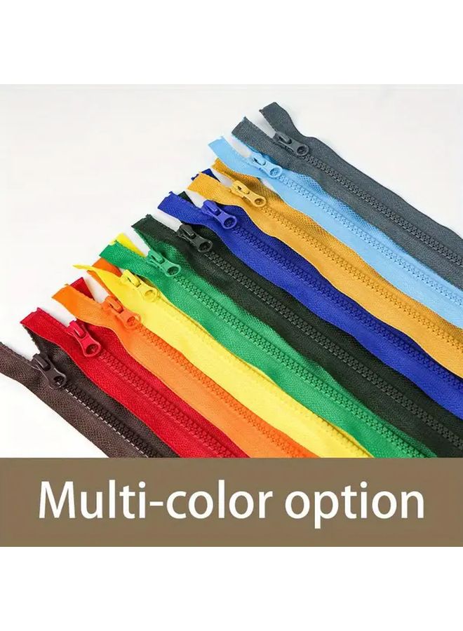 Black Resin Double Opening Zipper 100cm Hard Coarse Tooth Multi Size - Image 1