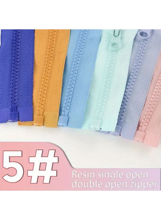 Black Resin Double Opening Zipper 100cm Hard Coarse Tooth Multi Size - Image 5
