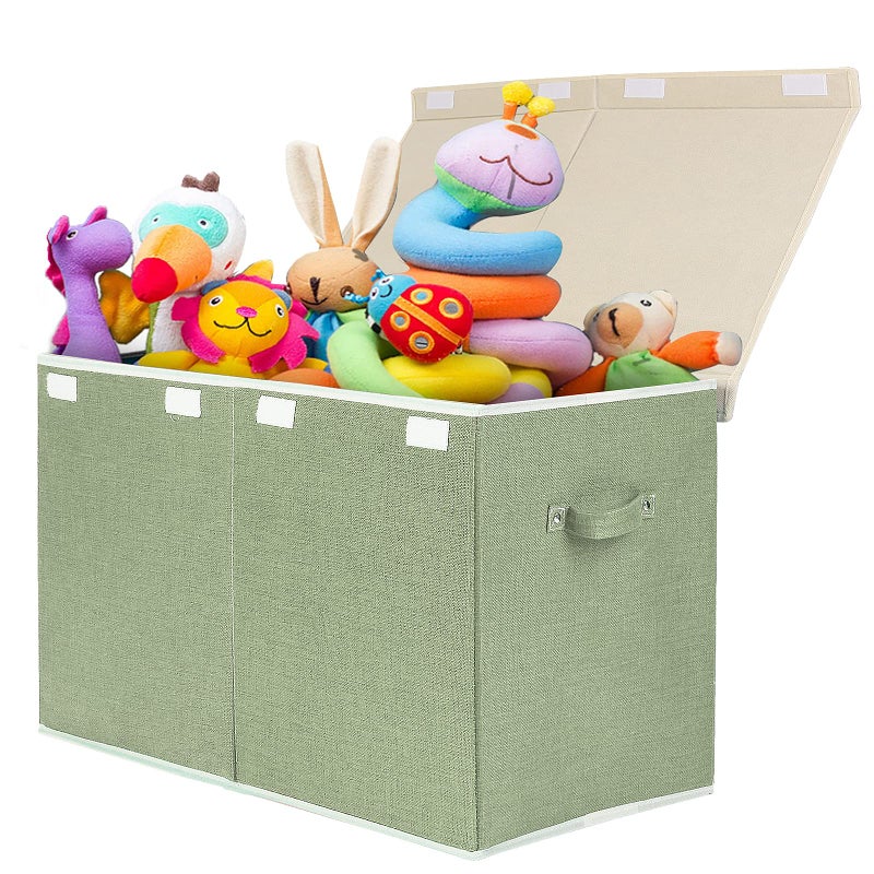 popoly Large Toy Box Chest with Lid Collapsible Sturdy Toy Bin Storage Organizer Boxes Baskets for Kids Boys Girls Nursery Playroom 25x13 x16 - Image 2