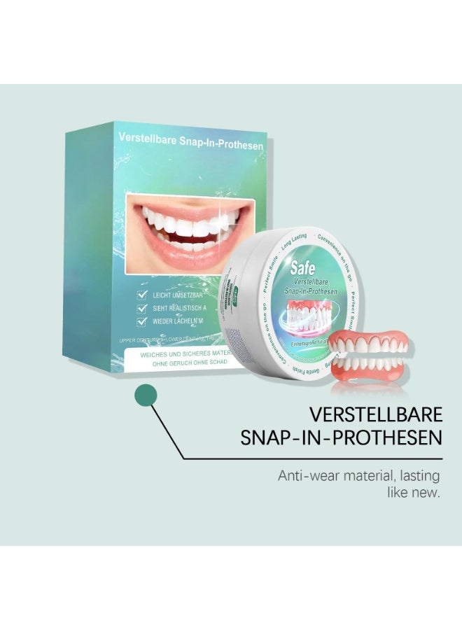 SahlTech Instant Snap-On Veneers Kit: Adjustable Silicone False Teeth for Comfortable & Natural-Looking Dental Restoration - Image 2