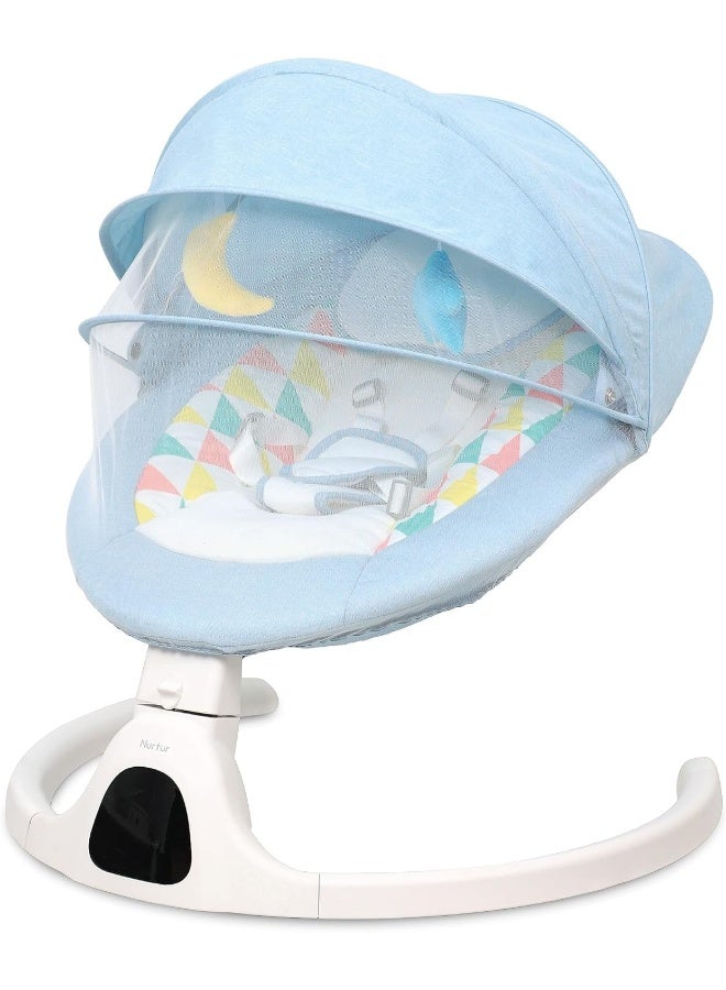 Baby Swings for Infants, Portable Bluetooth Enabled Baby Rocker with 5 Natural Swing Ranges & 10 Preset Sleep Music, Auto-sensing Start-stop System, Remote Control newborn swing - Image 2