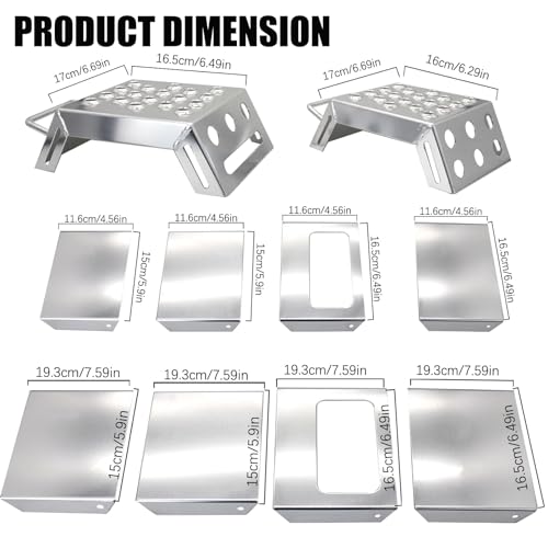 Supvision Adjustable 3-9" Moto Starting Block Motorsport Foot Stool Overlap Design Suitable for Moto Enthusiasts and Beginners Dirt Bike Accessories Load-Bearing 100kg 220lbs Silver - Image 3