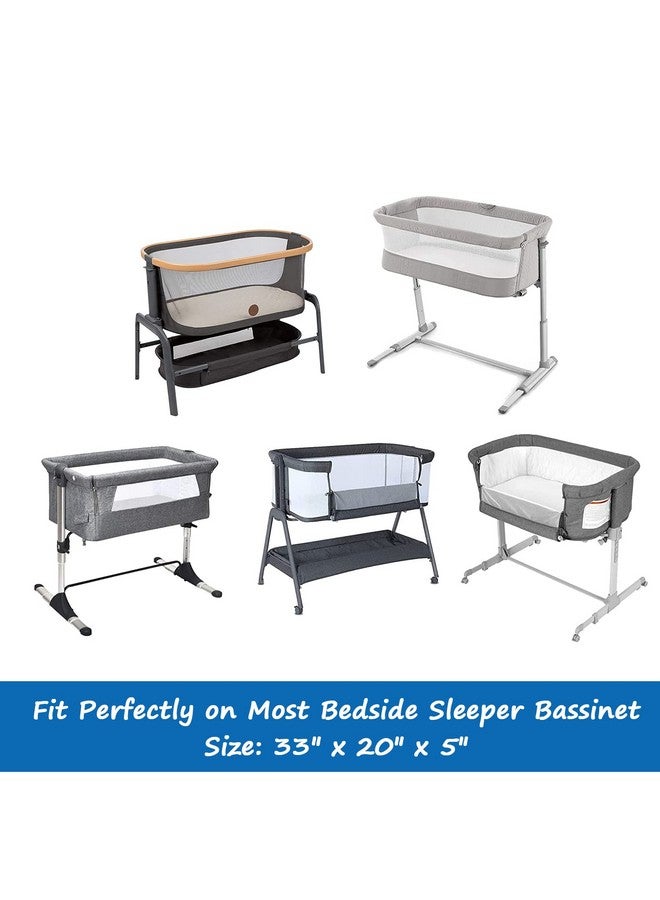 Coldwind Bassinet Sheets for Baby Girl, Satin Bedside Sleeper Sheets to Fit Mika Micky&Baby Delight&Dream On Me&Baby Joy Bassinet, Bassinet Sheet for Baby Hair (33"x20"x5") Silk Bassinet Sheets, Pink - Image 4