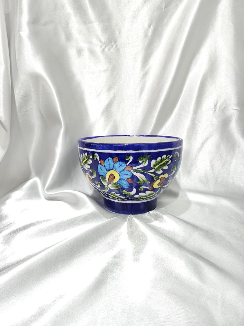 Tradition Treasure Ceramic Soup Bowls Set of 2 7  8 Cereal Bowls for Kitchen Colorful Vibrant Patterned Bowls for Kitchen Decor and Housewarming Gift Blue Horizon - Image 3