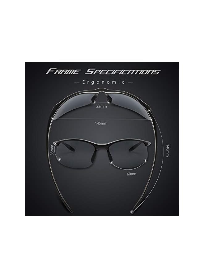 بروماس نظارات شمسية رياضية مستقطبة للرجال والنساء، إطار Tr90 غير قابل للكسر للجري وصيد الأسماك وقيادة البيسبول 8002 - Image 5