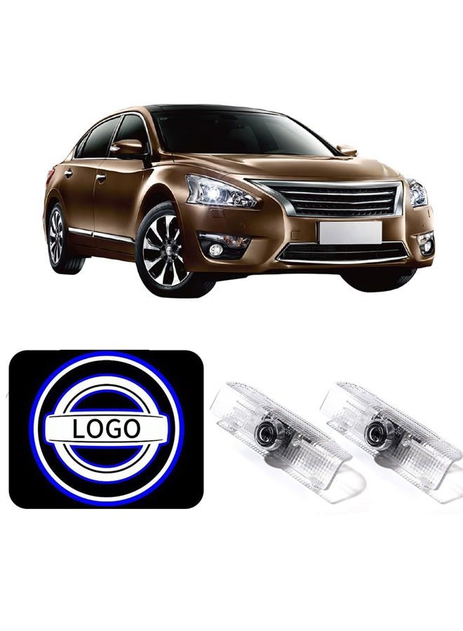 HAOGI Never Fade HD LED Door Light Logo Projector Compatible with NISSAN Series Accessories, 3D LED Ghost Shadow Laser for Altima Maxima Armada Titan Quest Pathfinder Terra (BlueLogo) - Image 1