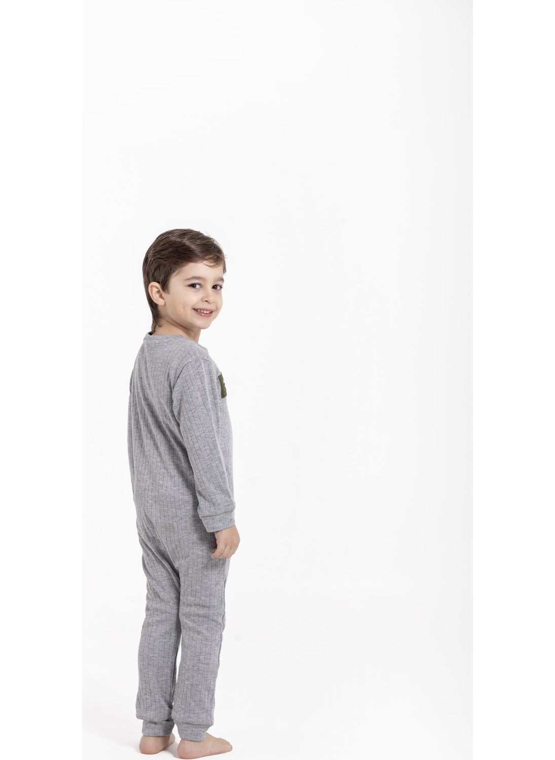 Oil Company Grey Unisex Kids Jumpsuit  - Image 2