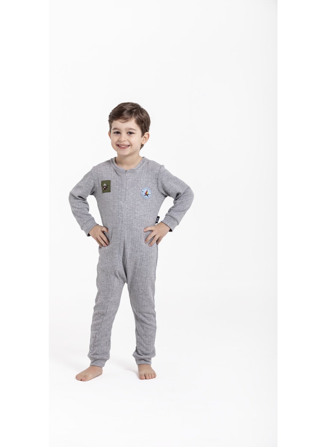 Oil Company Grey Unisex Kids Jumpsuit  - Image 3