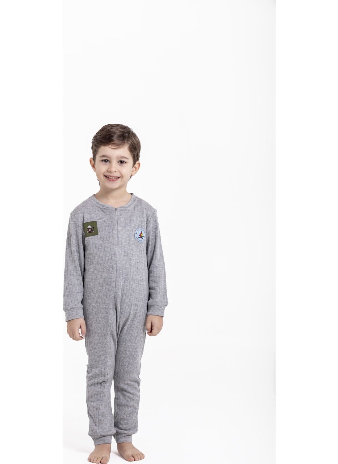 Oil Company Grey Unisex Kids Jumpsuit  - Image 1