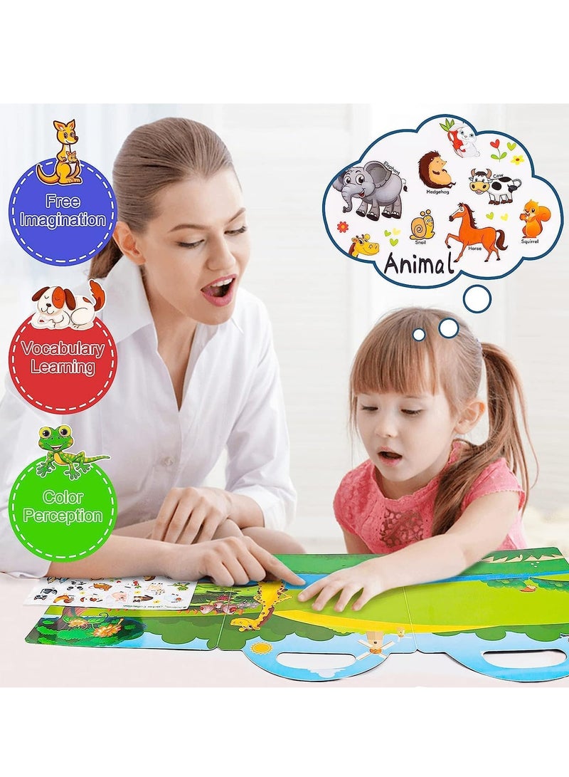 MIXDE 6 Set Preschool Learning Activities Quiet Busy Book for Toddler Travel Toys Sticker Book Educational Gifts - Image 3