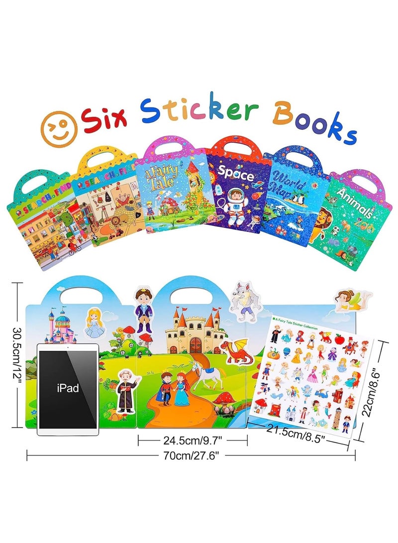 MIXDE 6 Set Preschool Learning Activities Quiet Busy Book for Toddler Travel Toys Sticker Book Educational Gifts - Image 4