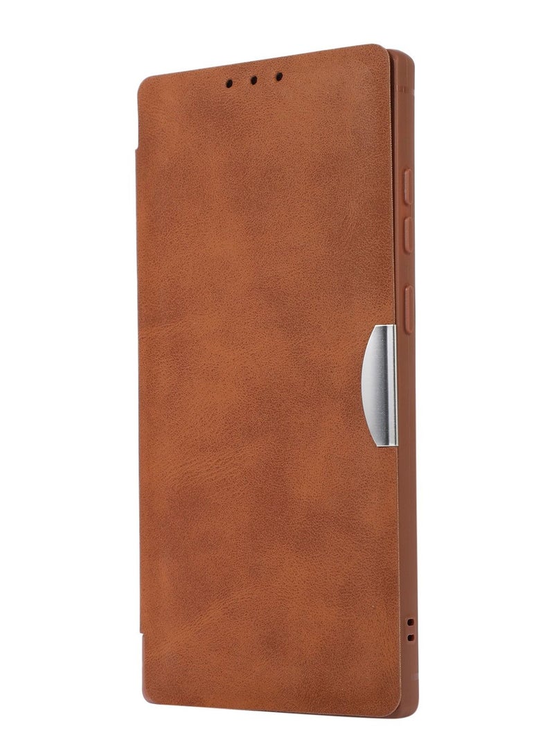 Suteni Flip Cover Card Slots Leather Phone Case for Samsung - Image 1