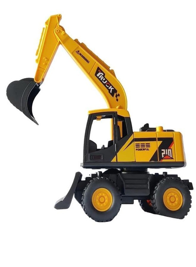 AHBHT New Plastic Excavator Bulldozer Truck Construction Toys Engineer Vehicle Trucks Pushdozer Toy for Kids (MultiCoor) (210-21_Excavator) - Image 1