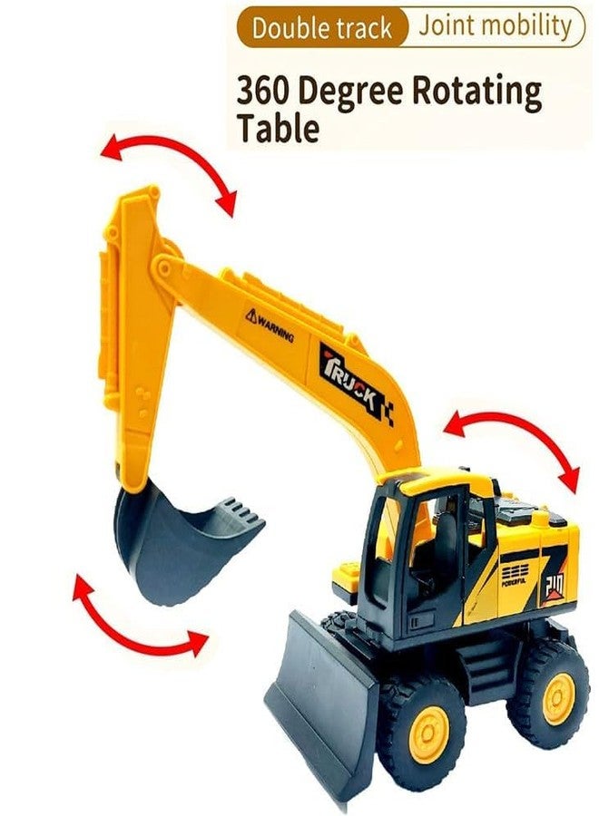 AHBHT New Plastic Excavator Bulldozer Truck Construction Toys Engineer Vehicle Trucks Pushdozer Toy for Kids (MultiCoor) (210-21_Excavator) - Image 3