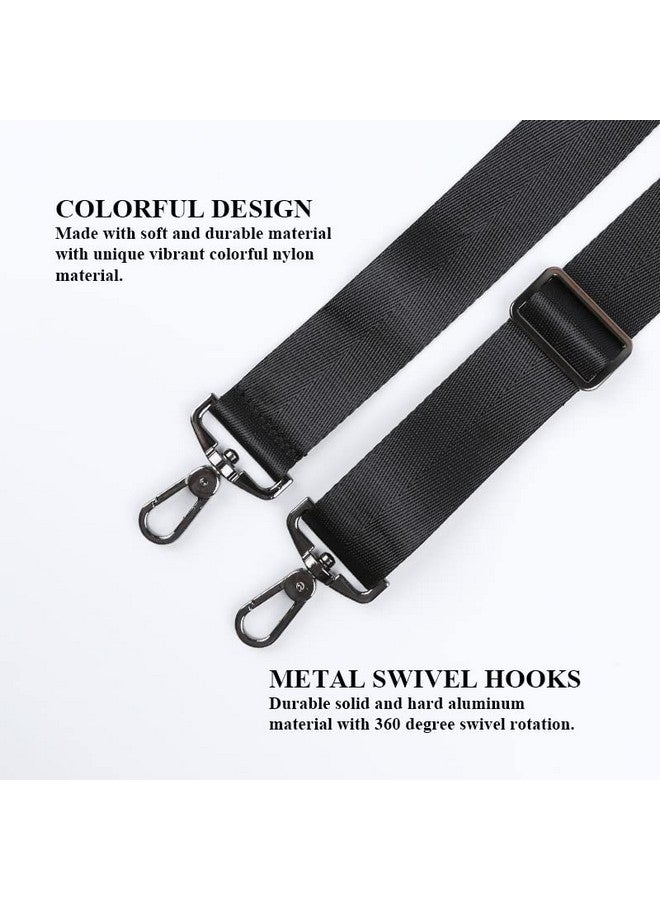 Saco 60 inch Shoulder Strap, Adjustable Thick Soft Nylon Silk Material Universal Replacement Non-Slip Fit Padded with Metal Swivel Hooks for Laptop Shoulder Bag/Laptop Messenger Bag/Crossbody Bag - Image 3
