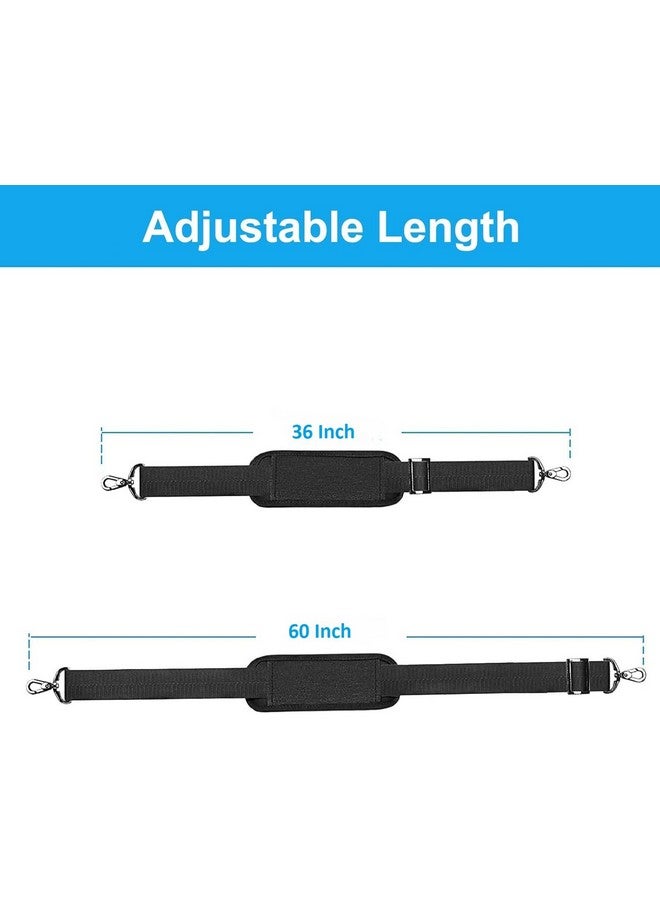 Saco 60 inch Shoulder Strap, Adjustable Thick Soft Nylon Silk Material Universal Replacement Non-Slip Fit Padded with Metal Swivel Hooks for Laptop Shoulder Bag/Laptop Messenger Bag/Crossbody Bag - Image 2