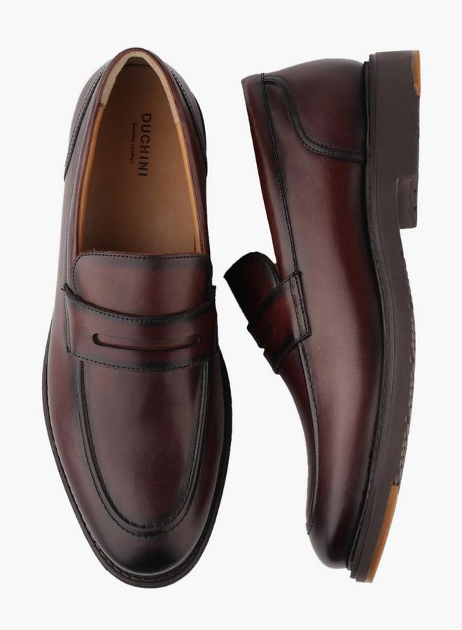 DUCHINI Men Cutout Detail Slip-On Loafers - Image 3