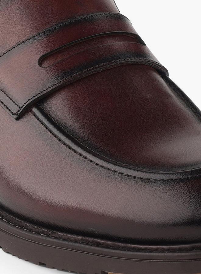 DUCHINI Men Cutout Detail Slip-On Loafers - Image 4