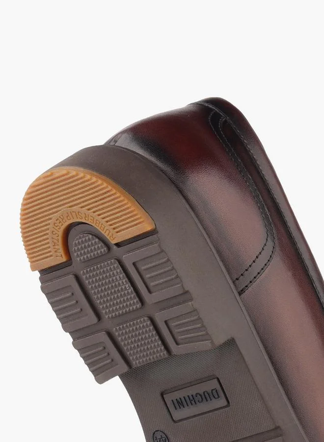 DUCHINI BROWN Men Cutout Detail Slip-On Loafers for Men | Best Price UAE
