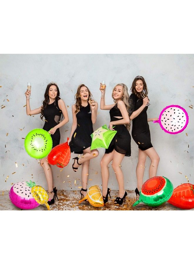 Hsei 30 قطعة بالونات فواكه بالونات الألمنيوم الفويل بالونات توتي فركتي زينة حفلات فواكه استوائية لعيد الميلاد زينة حفلات ذات موضوع فواكه، بحجمين - Image 5