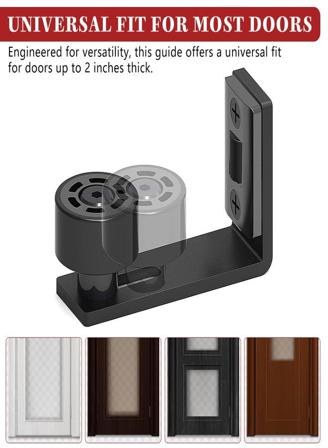 Serplex® Sliding Barn Door Floor Guide for Bottom Adjustable Roller, U-Channel Door Guides for Sliding Doors, Bottom Flat Barn Door Floor Guide Stay Roller for Most Door Within 1/2"-2" Thickness - Image 4