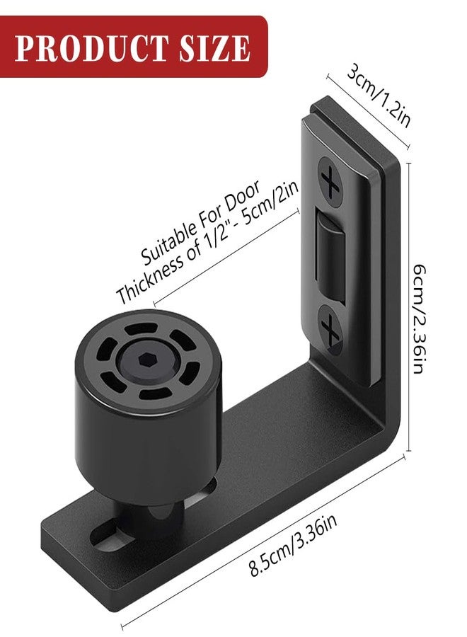 Serplex® Sliding Barn Door Floor Guide for Bottom Adjustable Roller, U-Channel Door Guides for Sliding Doors, Bottom Flat Barn Door Floor Guide Stay Roller for Most Door Within 1/2"-2" Thickness - Image 2