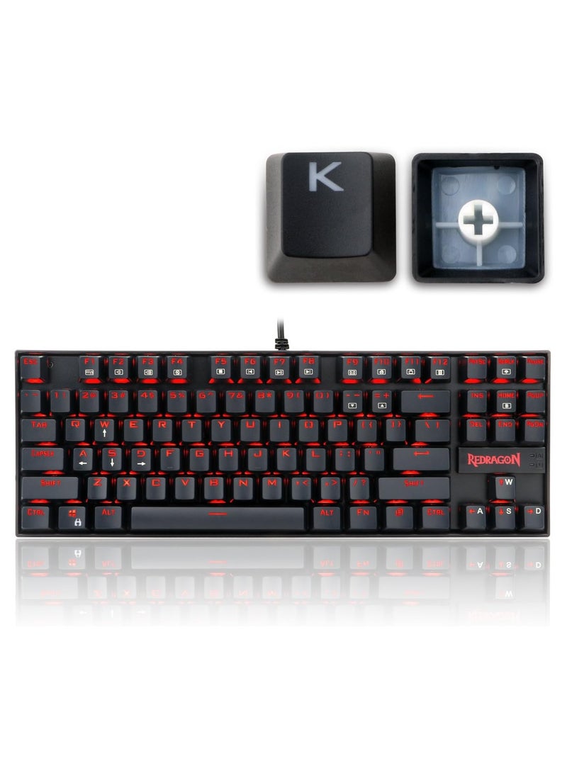 Redragon A101 Double-Shot Keycaps with key puller for mechanical keyboard (Black) - Image 5