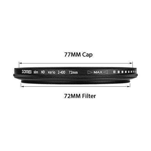 Zomei 72mm Ultra Slim ND2-ND400 Fader Variable Neutral Density Adjustable ND Lens Filter Optical Glass - Image 2