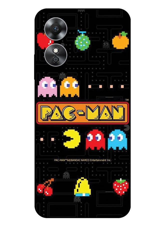 EYE CATCH Printed Protective Case Cover For Oppo A17  -  Pac Man - Image 1