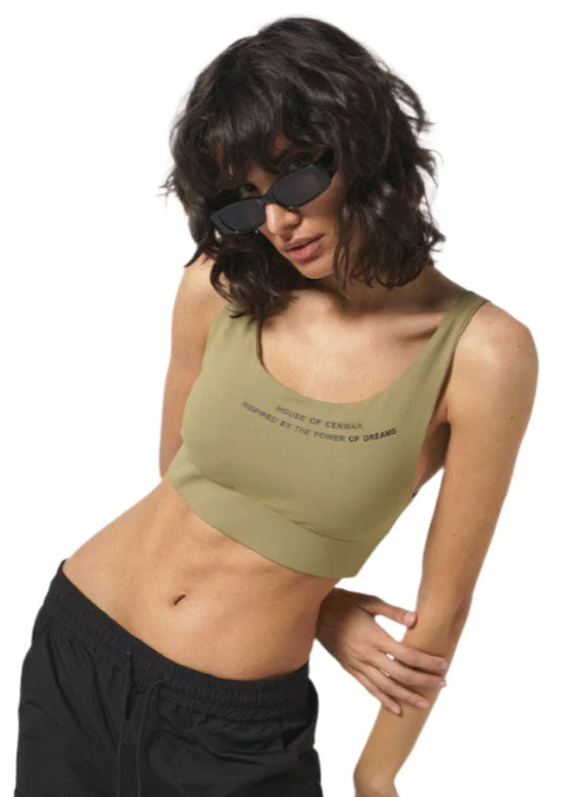 House Of Cenmar Olive Women'S Activewear Bra