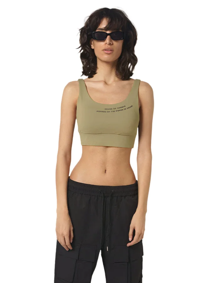 House Of Cenmar Olive Women'S Activewear Bra