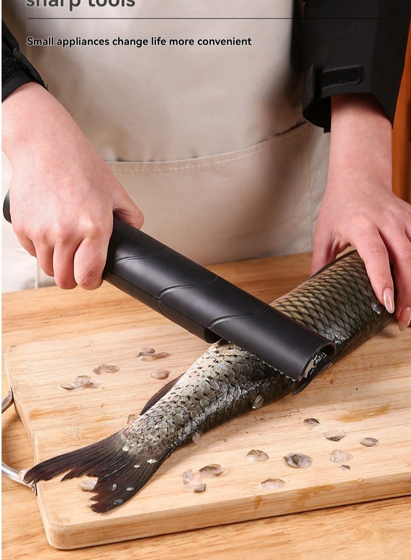 M MIAOYAN Electric Fish Scale Remover, Handheld Rechargeable Automatic Descaler with Stainless Steel Blade, Household & Commercial Use - Image 3