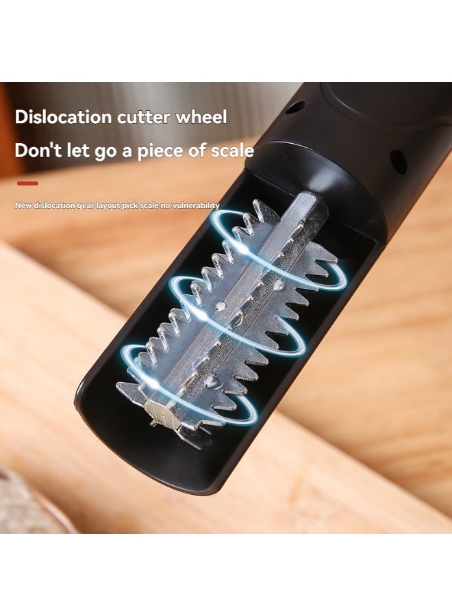 M MIAOYAN Electric Fish Scale Remover, Handheld Rechargeable Automatic Descaler with Stainless Steel Blade, Household & Commercial Use - Image 4