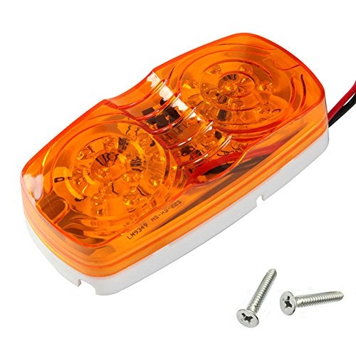 NEW SUN® 5 Pcs Amber 10-LED Trailer Side Marker Light, 4x2 Rectangular Surface Mount, High Brightness for Camper, Trucks, Rvs, 12V, Waterproof, Bullseye/Tiger Eye/Double Bubble Dsign Clearance Light - Image 4