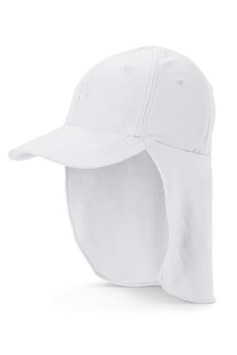 Coolibar Kids' Sun Hat with Neck Drape - UPF 50+ Sun Protection - Surfs Up in White - Image 4
