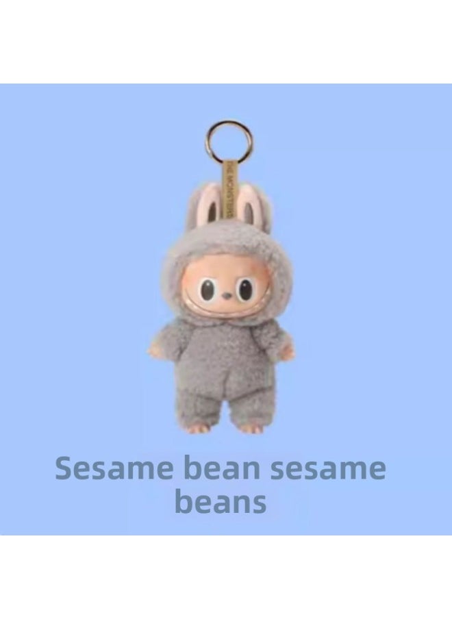 null - 1:1] Sitting Party Labubu Labubu Heart Macaron Vinyl Face Blind Box Plush Doll Toy-Color:1 Random Bull Cloth - Image 1