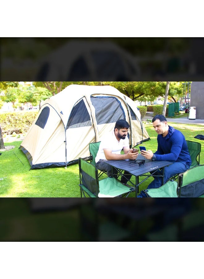توبيز خيمة توبي للتخييم من 8 إلى 12 شخصًا، خيمة عائلية مقاومة للعوامل الجوية، نافذتان شبكيتان كبيرتان، طبقتان، ستارة مقسمة لغرفة منفصلة، ​​محمولة مع حقيبة حمل (كبيرة) - Image 4