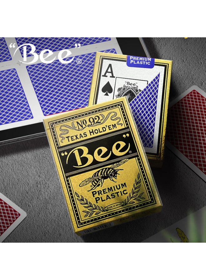 Bee Entertainment-specific Plastic Texas Hold'em Large-character Wide Pvc Waterproof Durable Imported Blue Plc-316 - Image 1
