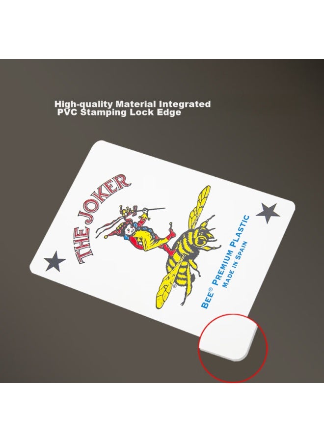 Bee Entertainment-specific Plastic Texas Hold'em Large-character Wide Pvc Waterproof Durable Imported Blue Plc-316 - Image 2