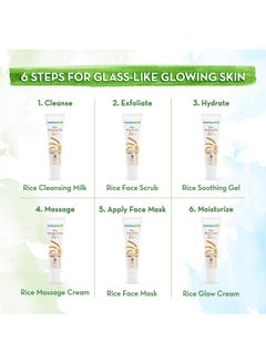 Mamaearth Rice Facial Kit With Rice Water & Niacinamide For Glass Skin 60 G Salonlike Glowing Skin In 6 Easy Steps Improves Skin Texture Instant Glow Suitable For All Skin Types  - Image 4