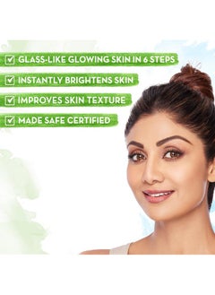 Mamaearth Rice Facial Kit With Rice Water & Niacinamide For Glass Skin 60 G Salonlike Glowing Skin In 6 Easy Steps Improves Skin Texture Instant Glow Suitable For All Skin Types  - Image 3