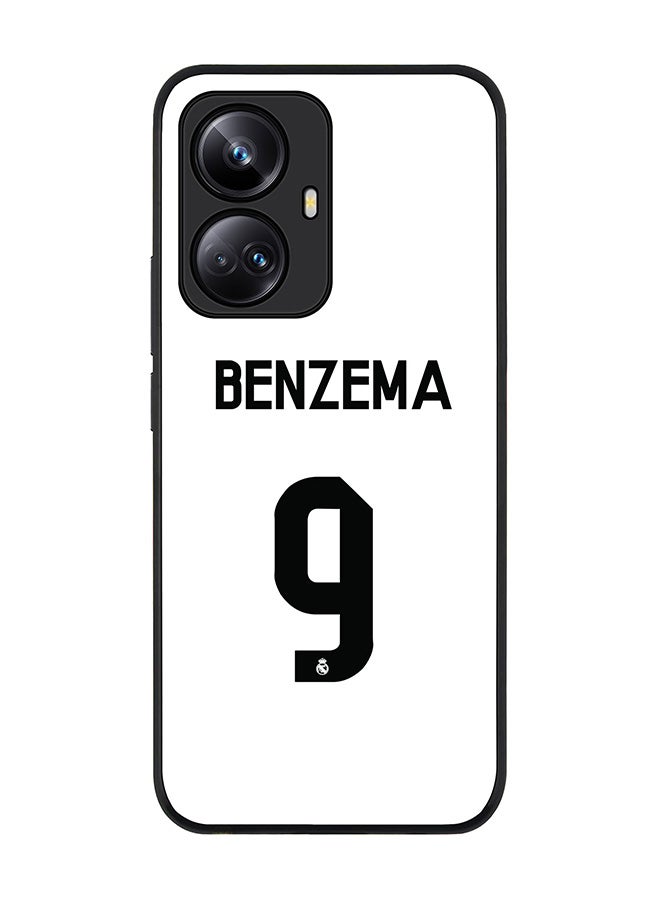 Stylizedd Rugged Black edge case for Realme 10 Pro Plus 5G Slim fit Soft Case Flexible Rubber Edges Anti Drop TPU Gel Thin Cover -  Benzema Real Jersey - Image 1