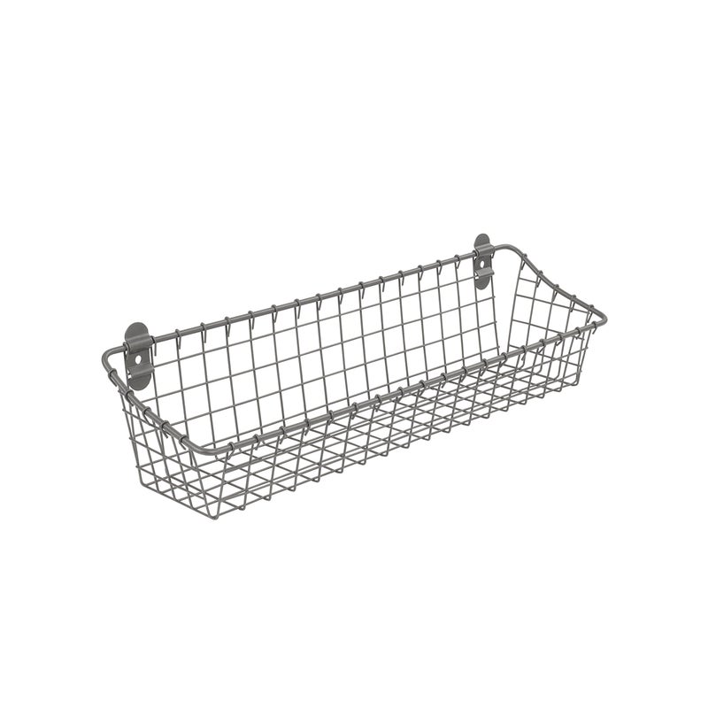 Spectrum Diversified Vintage Cabinet  Wall Mount Basket Small Industrial Gray