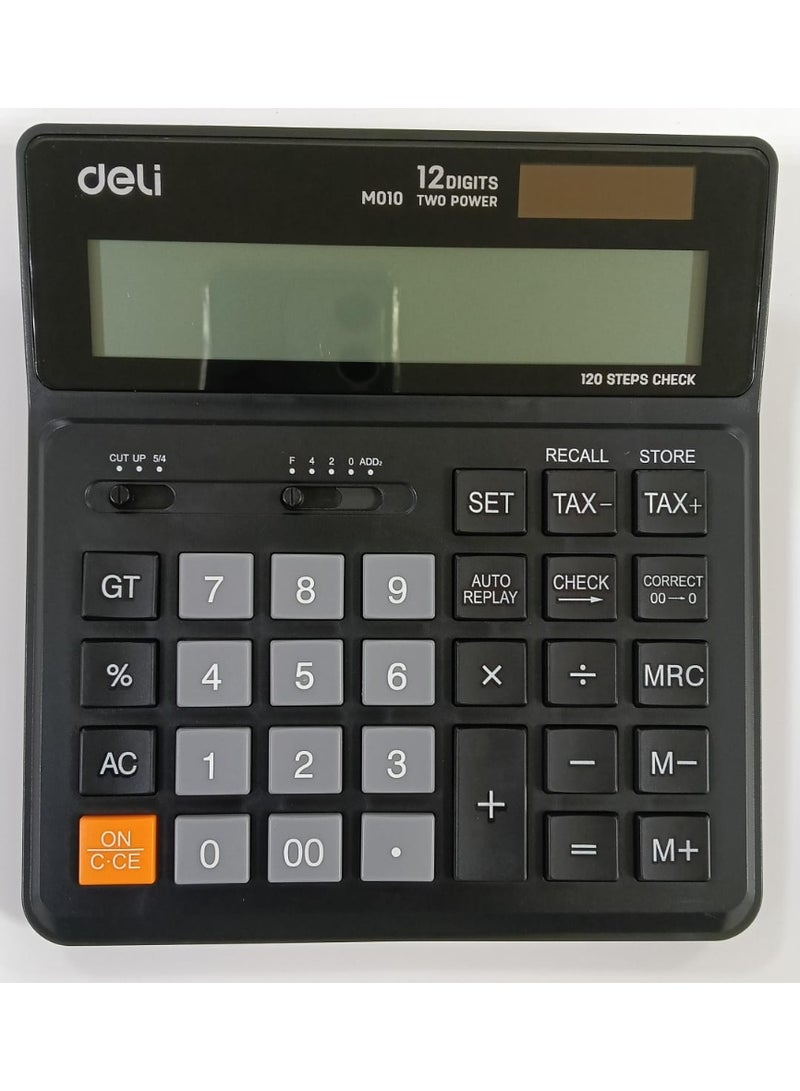 Deli 12-Digit Desktop Calculator With Dual Power And Tax Functions - Image 2