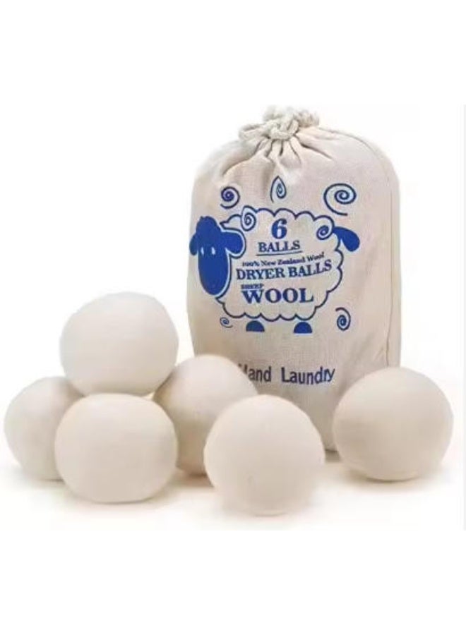Natural Wool Dryer Balls for Laundry – Reusable Eco-Friendly Fabric Softener Alternative, Reduces Wrinkles & Drying Time - Image 1